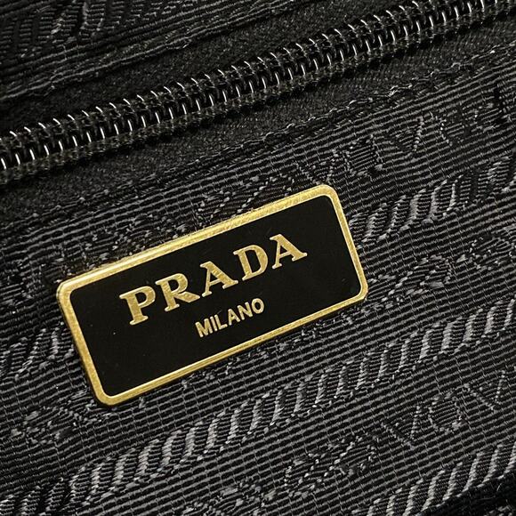 PRADA Triangle Logo Tote Bag - Picture 12 of 16